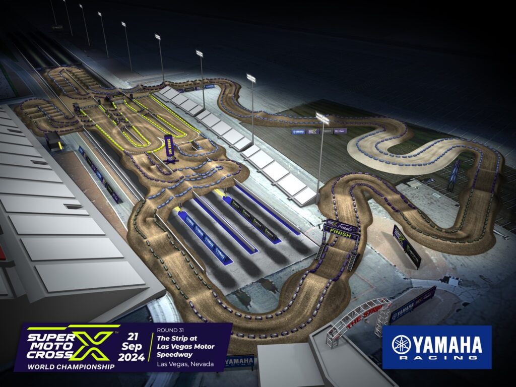 The Strip at Las Vegas Motor Speedway Track Map  
Custom designed track layout will feature the best of both worlds – Supercross and Pro Motocross.
