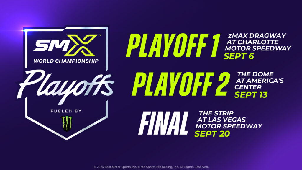 SMX World Championship Playoffs fueled by Monster Energy with venues and dates listed