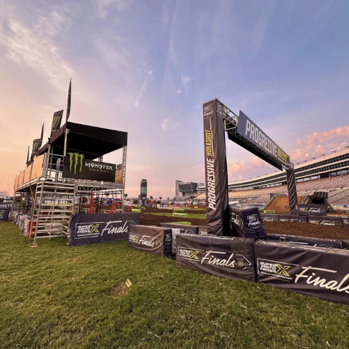 Trackside view of an SMX track