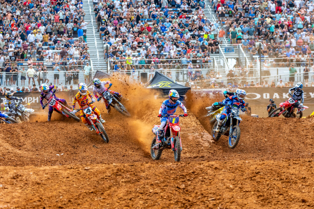 Jett Lawrence at SuperMotocross World Championships Round 29, and Round 01 of the AMA SMX Finals, at Z Max Speedway in Concord, North Carolina, USA on 06 September, 2025.