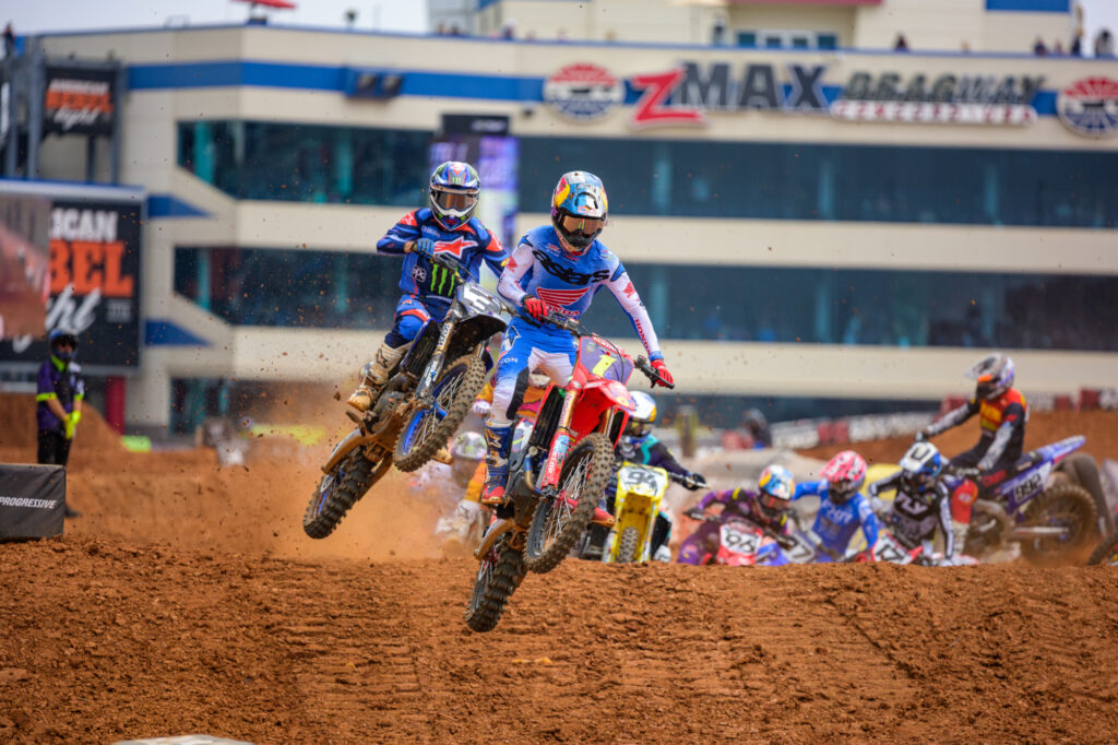 Jett Lawrence at SuperMotocross World Championships Round 29, and Round 01 of the AMA SMX Finals, at Z Max Speedway in Concord, North Carolina, USA on 06 September, 2025.