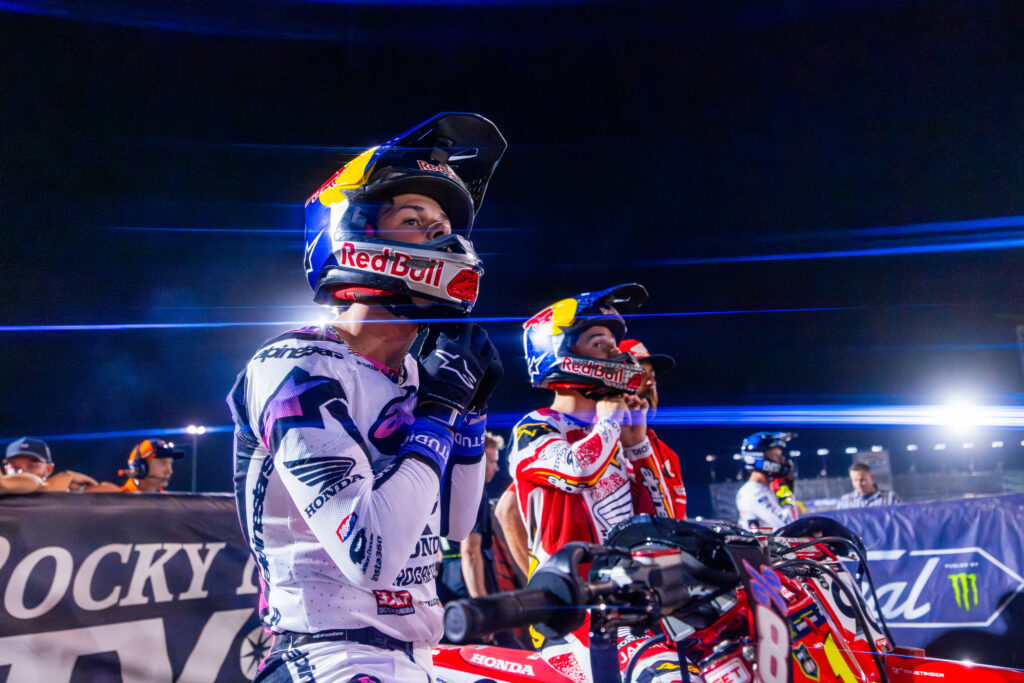 Riders getting ready for the race