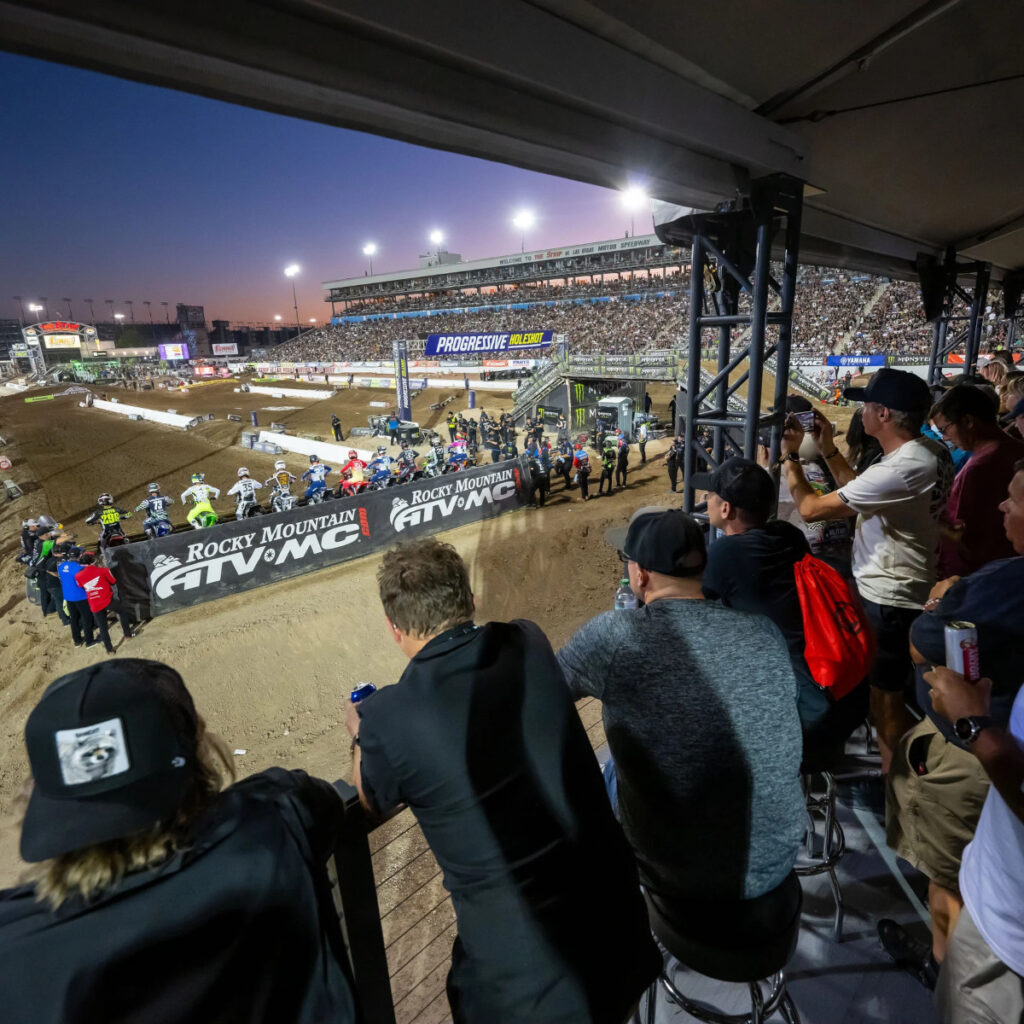 Fans watching an SMX race