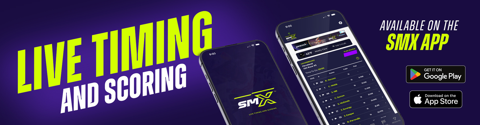 Live timing & scoring available on the SMX app