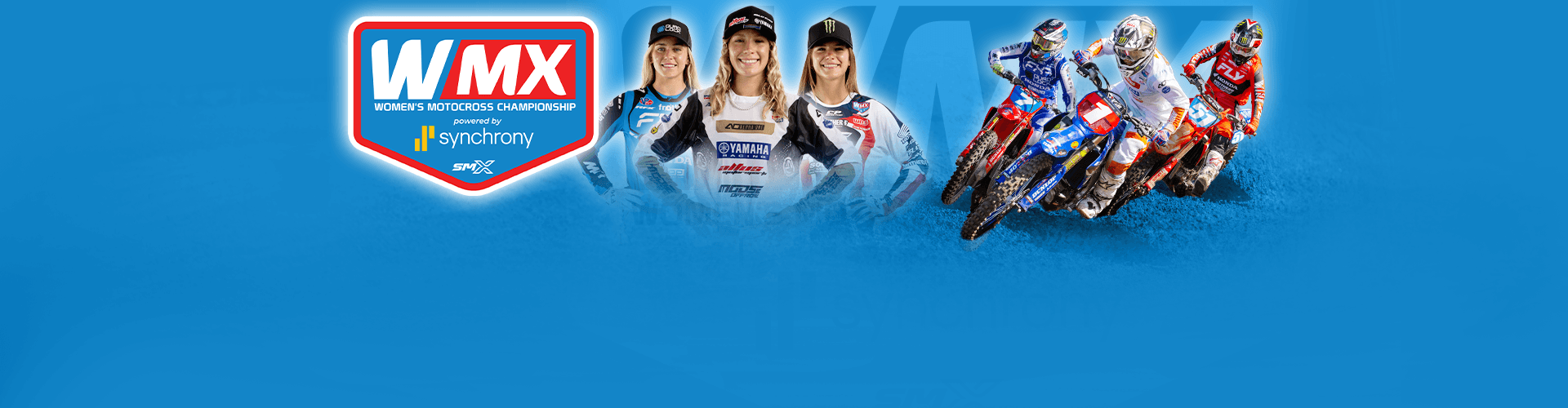 WMX promotional logo with images of WMX riders and bikes
